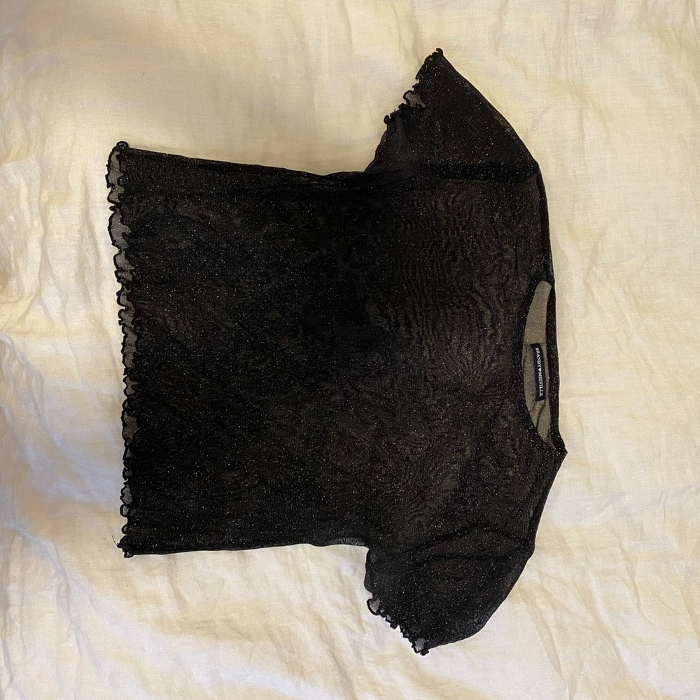 Brandy Melville sheer black top